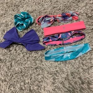 Ivivva accessories: headbands, scrunchy, and bow